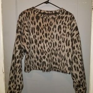Bershka animal print crew neck sweater